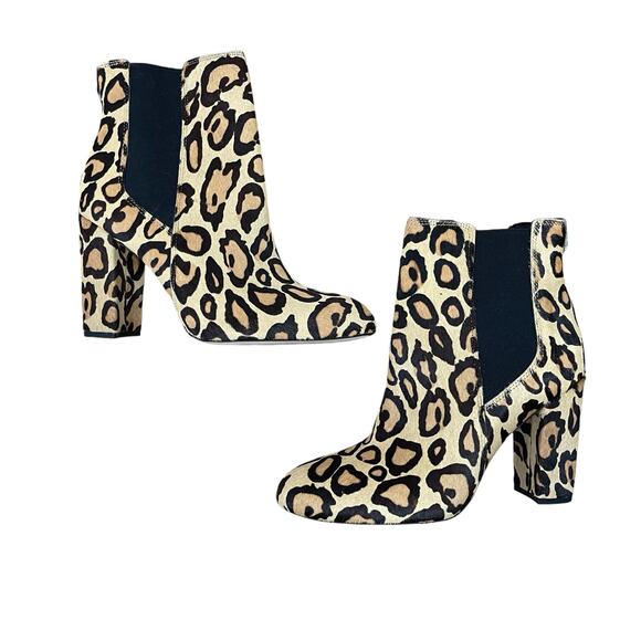 Sam Edelman Women's Case Nude Leopard Print Calf Hair Fur Bootie Size 8 - Picture 11 of 12